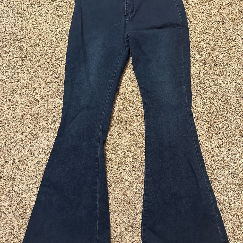 Elegant Navy Flare Jeans for Women